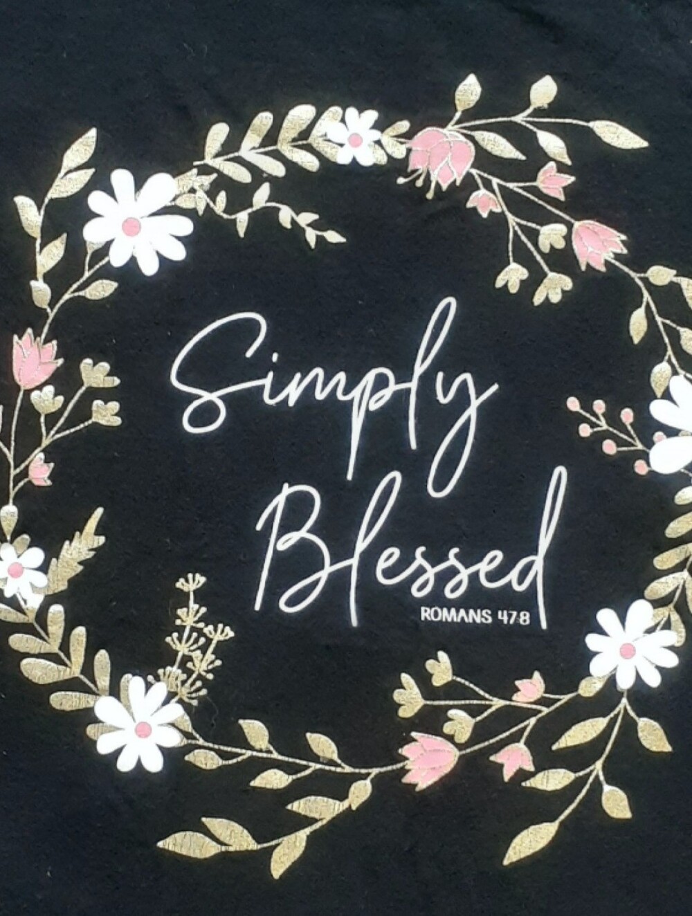 Desiree 'simply blessed' black tshirt - Picture 3 of 5